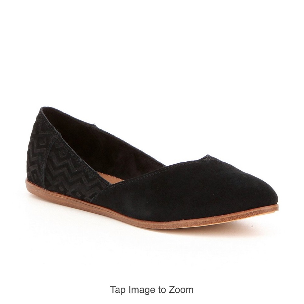Tom, black suede flats